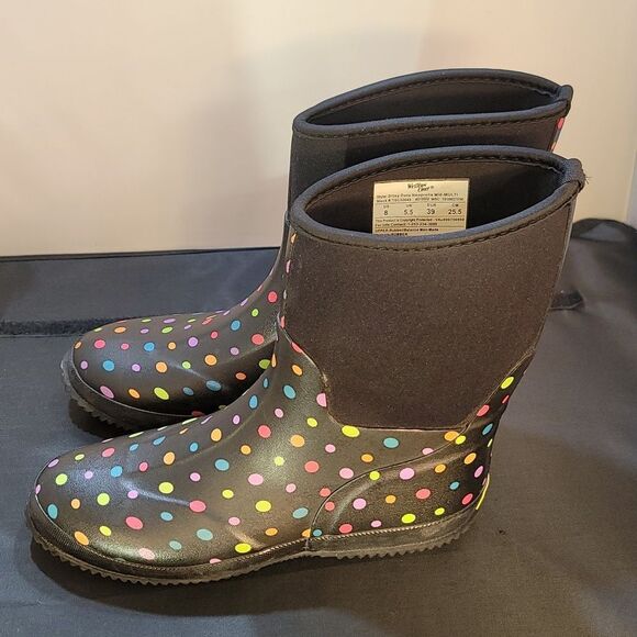 WESTERN CHIEF RUBBER POLKA RAIN BOOTS - Picture 9 of 15